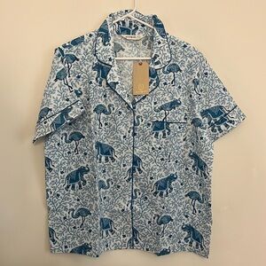 Print Fresh Pajama Set Shirt & Shorts  Lounge New